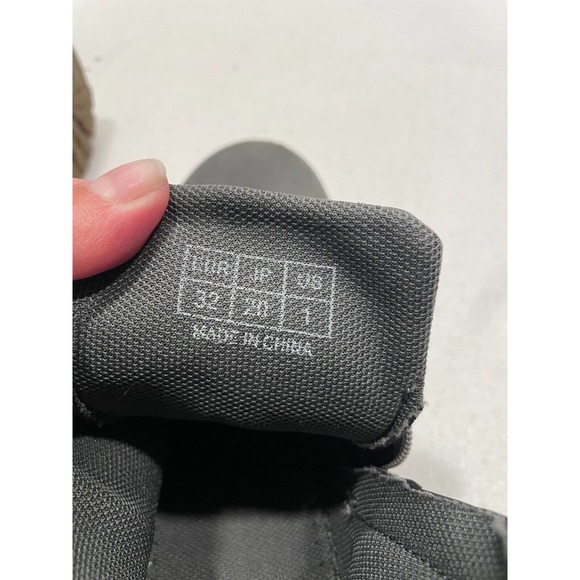 Kids Toddler Boots Size US 1 EU32 JP20 Gray Classic Lace Up Side-Zipper Lug Sole - Picture 7 of 9